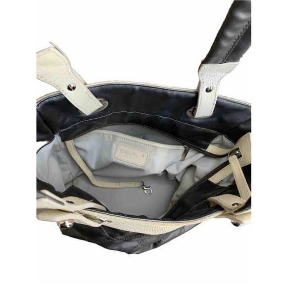 CHANEL Quilted Coated canvas Paris Biarritz Shopping Tote Bag - Picture 4 of 8